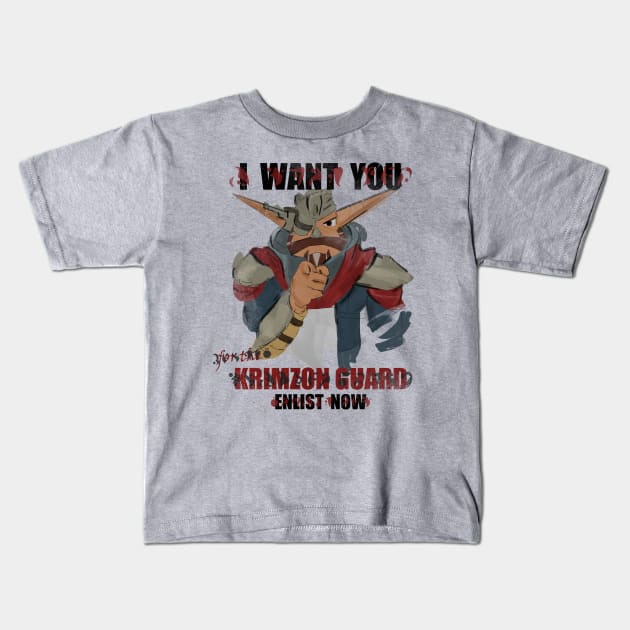 Krimzon Guard Kids T-Shirt by Joe Hickson